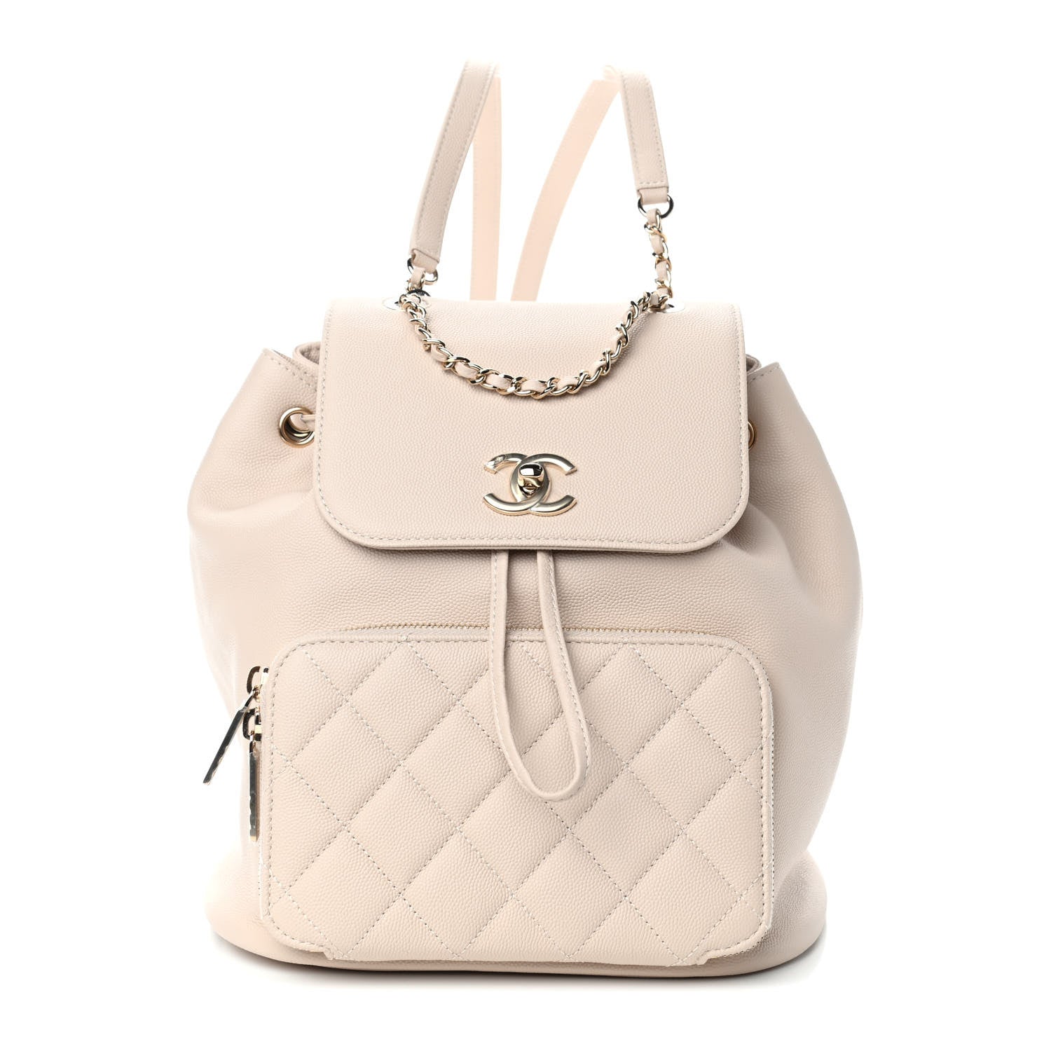 Chanel Caviar Quilted Business Affinity Backpack Beige 1 of 4