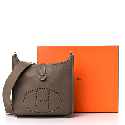 Hermes Taurillon Clemence Evelyne III GM Etoupe 10 of 10