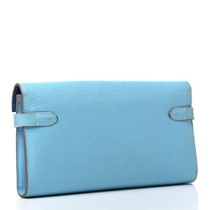 Hermes Epsom Kelly Longue Wallet Celeste 3 of 9