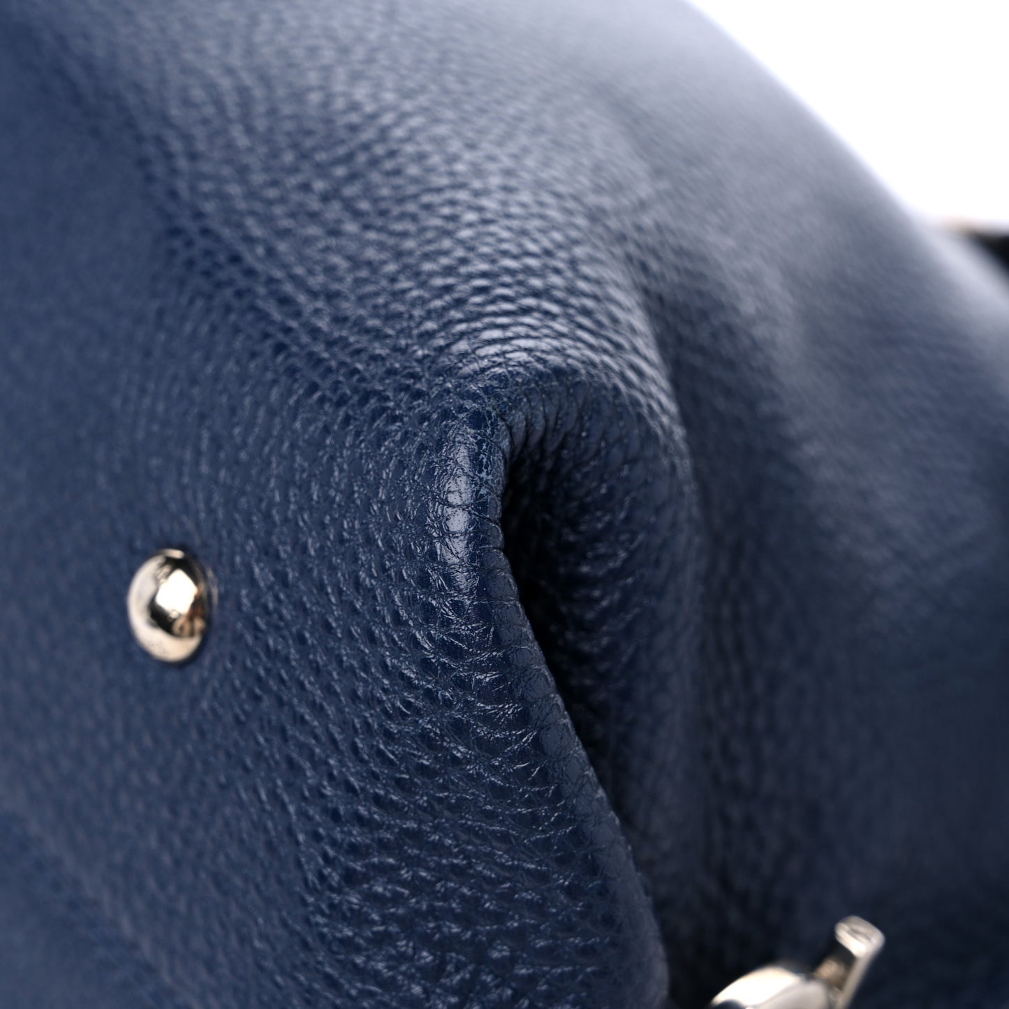 Calfskin Medium Sofia Satchel Navy