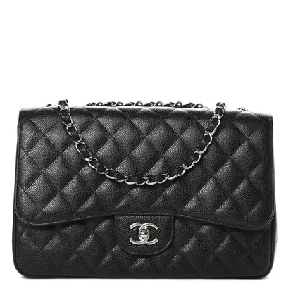 Chanel Caviar Quilted Jumbo Single Flap Black 1 of 11