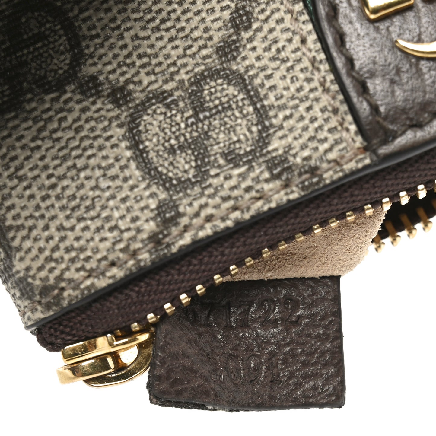 GG Supreme Monogram Web Ophidia Key Case Beige New Acero