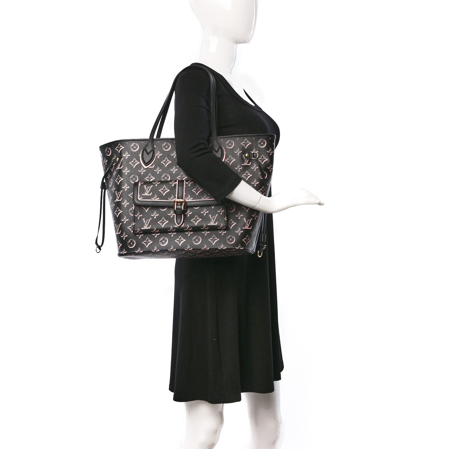 Louis Vuitton Monogram Fall For You Neverfull MM Black 2 of 11