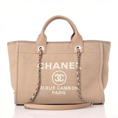 Chanel Mixed Fibers Medium Deauville Tote Beige 3 of 11