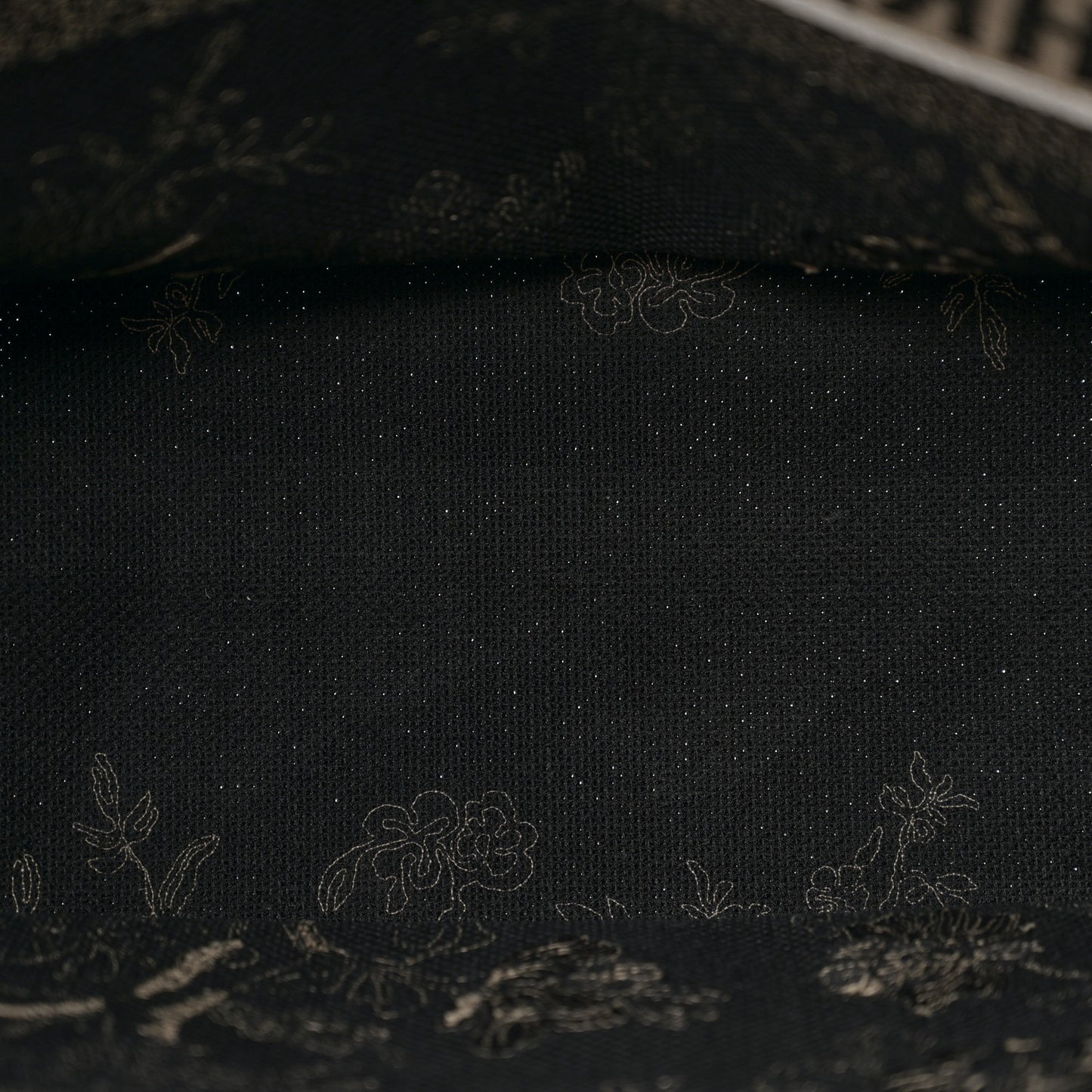 Canvas Embroidered Large Ornamental Cornely Book Tote Black Beige