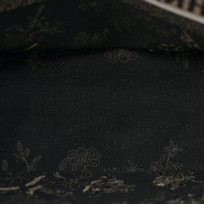 Christian Dior Canvas Embroidered Large Ornamental Cornely Book Tote Black Beige 5 of 12