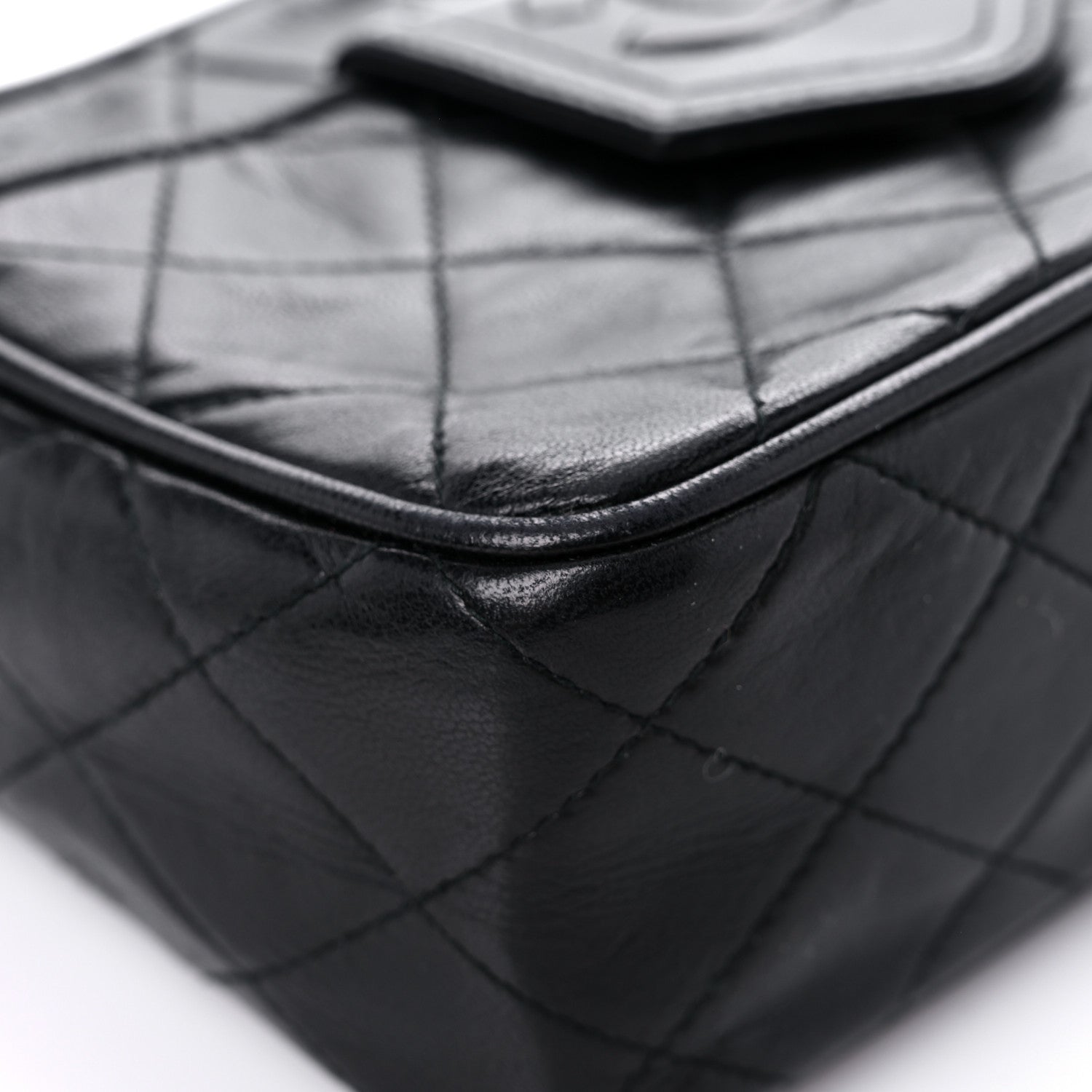 Chanel Lambskin Quilted CC Tassel Camera Case Black 8 of 13