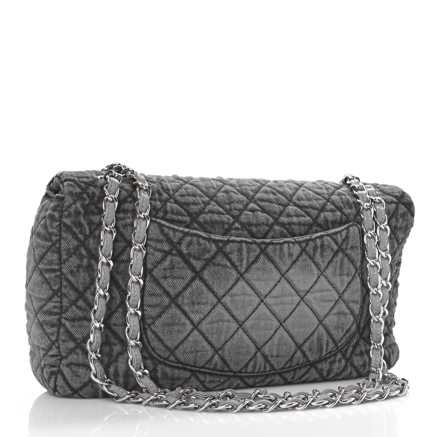 Denim Quilted Denimpression Flap Grey Black