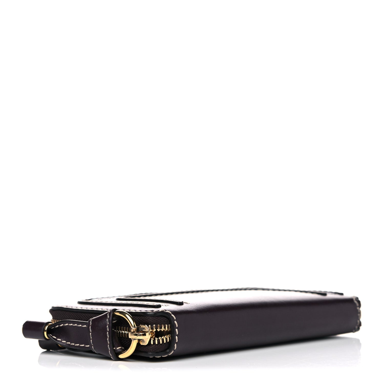 Chloe Calfskin Marcie Long Zip Around Wallet Black Raisin 4 of 15