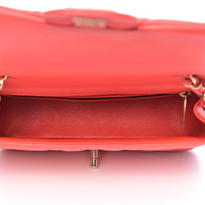 Chanel Lambskin Quilted Mini Rectangular Flap Red 5 of 10