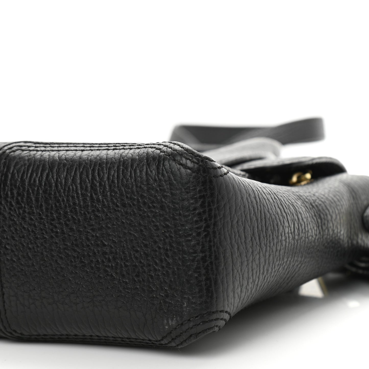 Textured Calfskin Mini Pashli Satchel Black