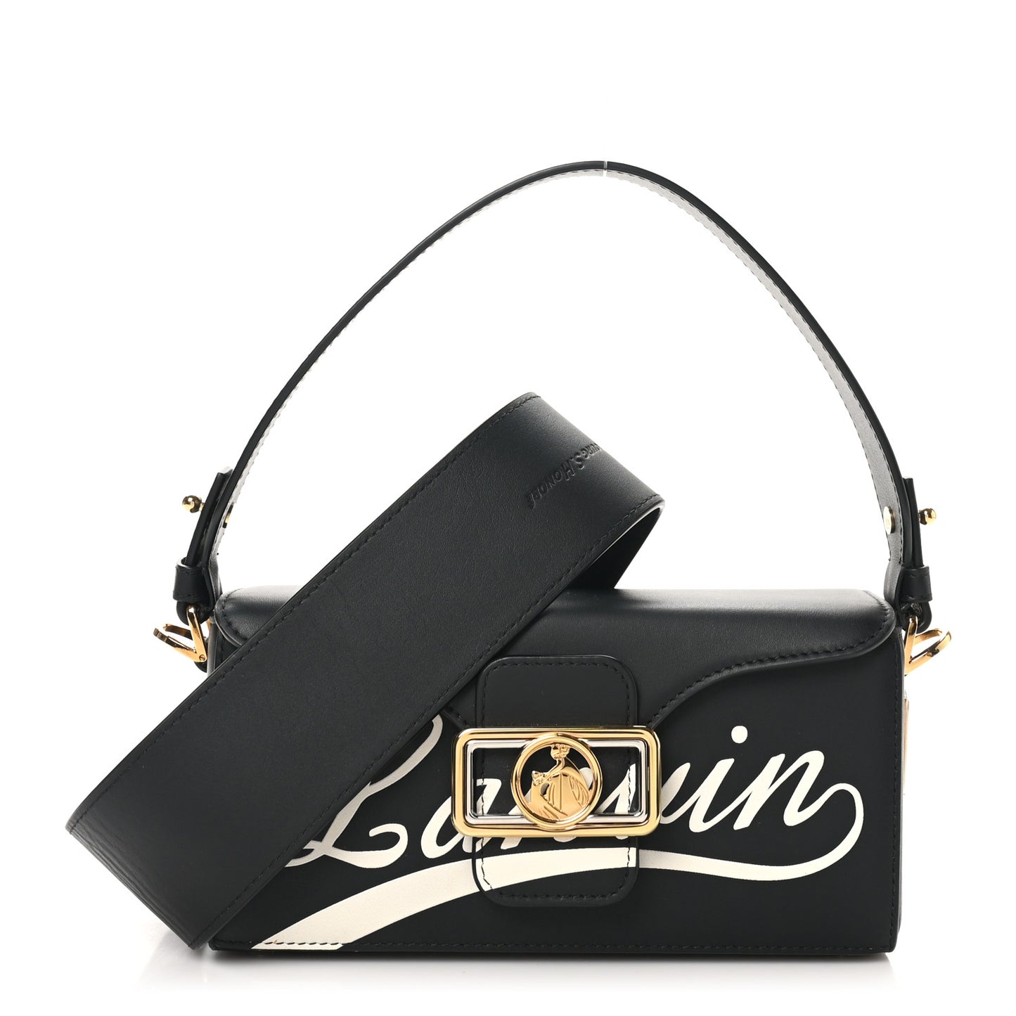 Calfskin Logo Nano Pencil Bag Black