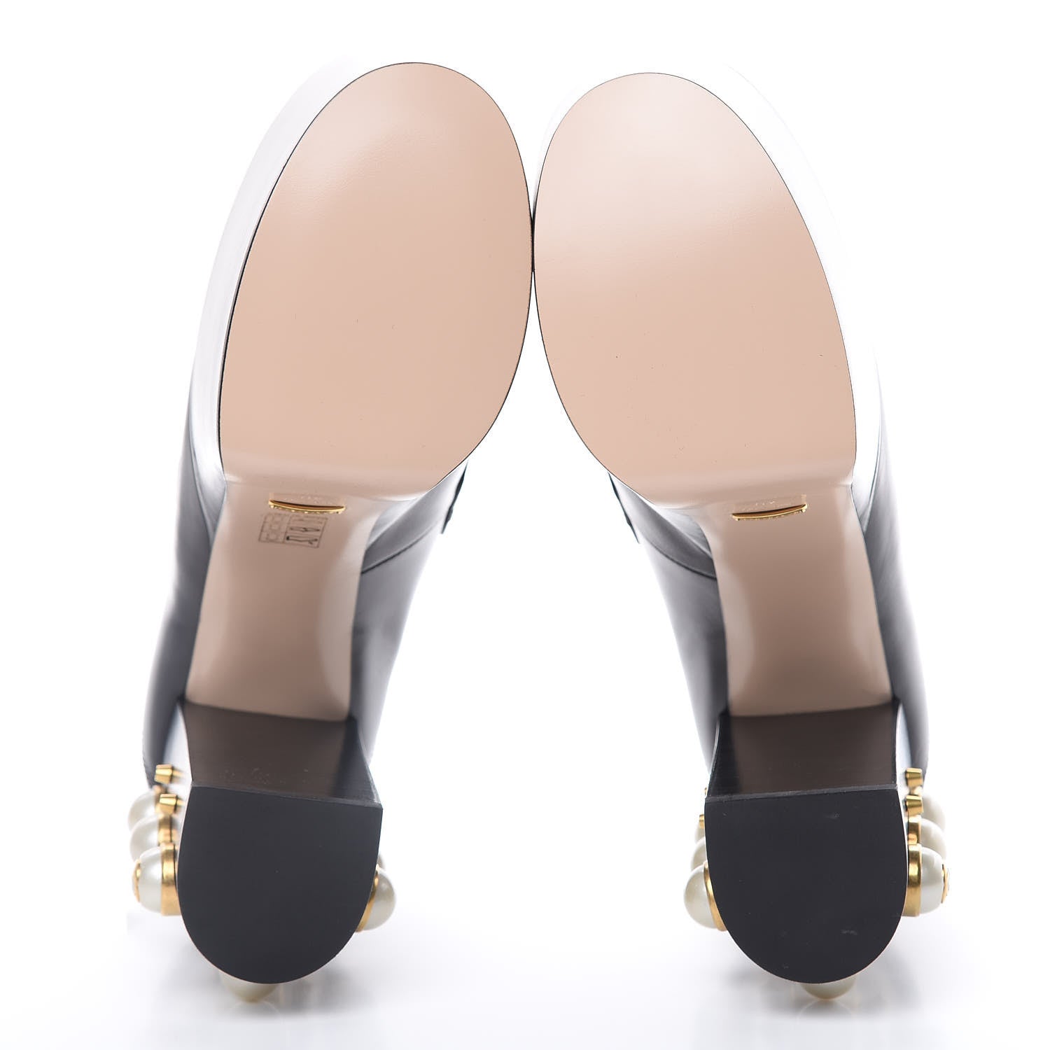 Gucci Malaga Kid Pearl Studded Vegas Platform Loafers 40 Black 5 of 10