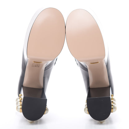 Gucci Malaga Kid Pearl Studded Vegas Platform Loafers 40 Black 5 of 10