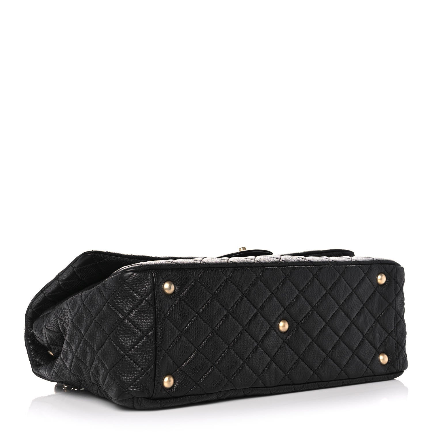 Chanel Calfskin Quilted XXL Travel Flap Bag Black 4 of 12
