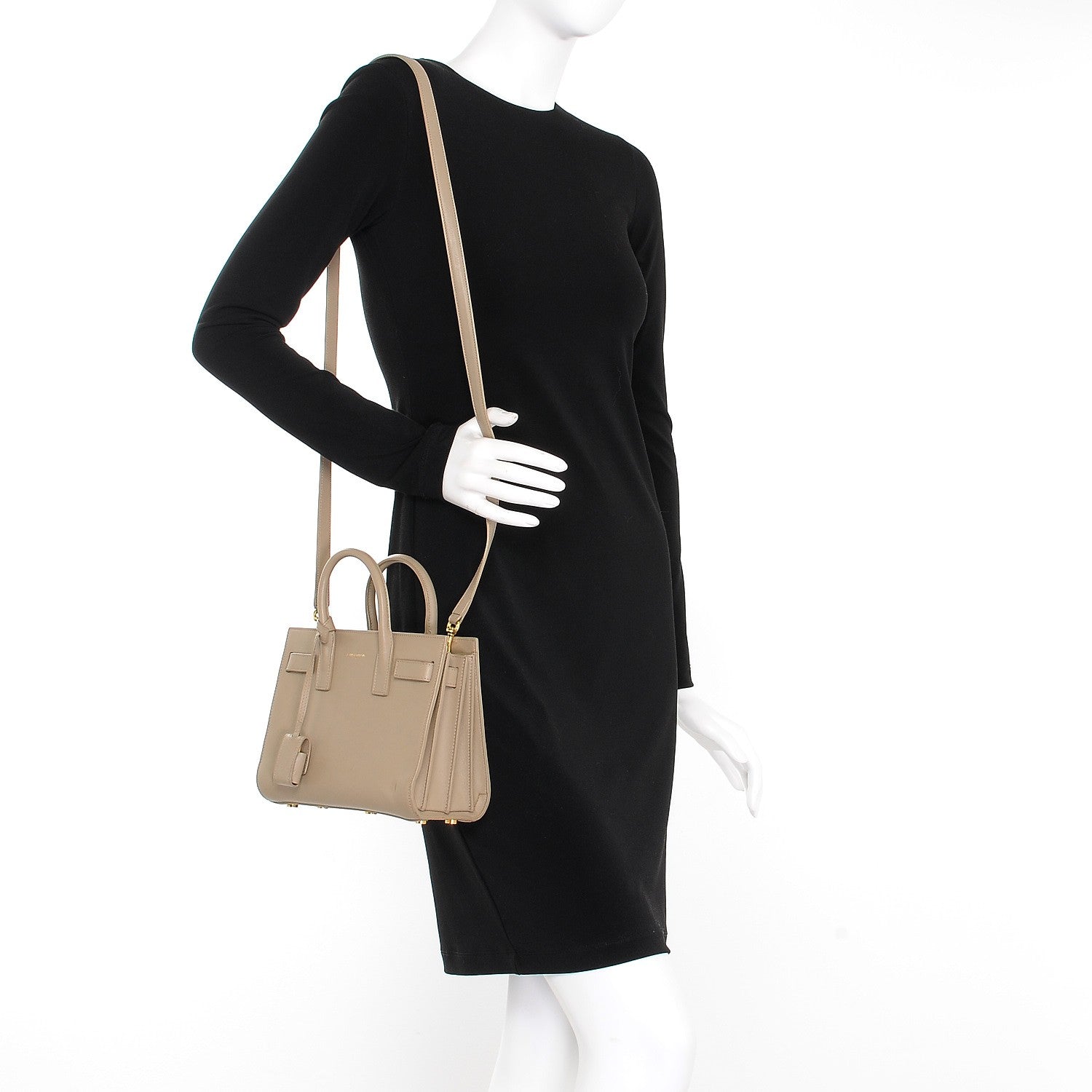 Saint Laurent Calfskin Nano Sac De Jour Beige 2 of 15