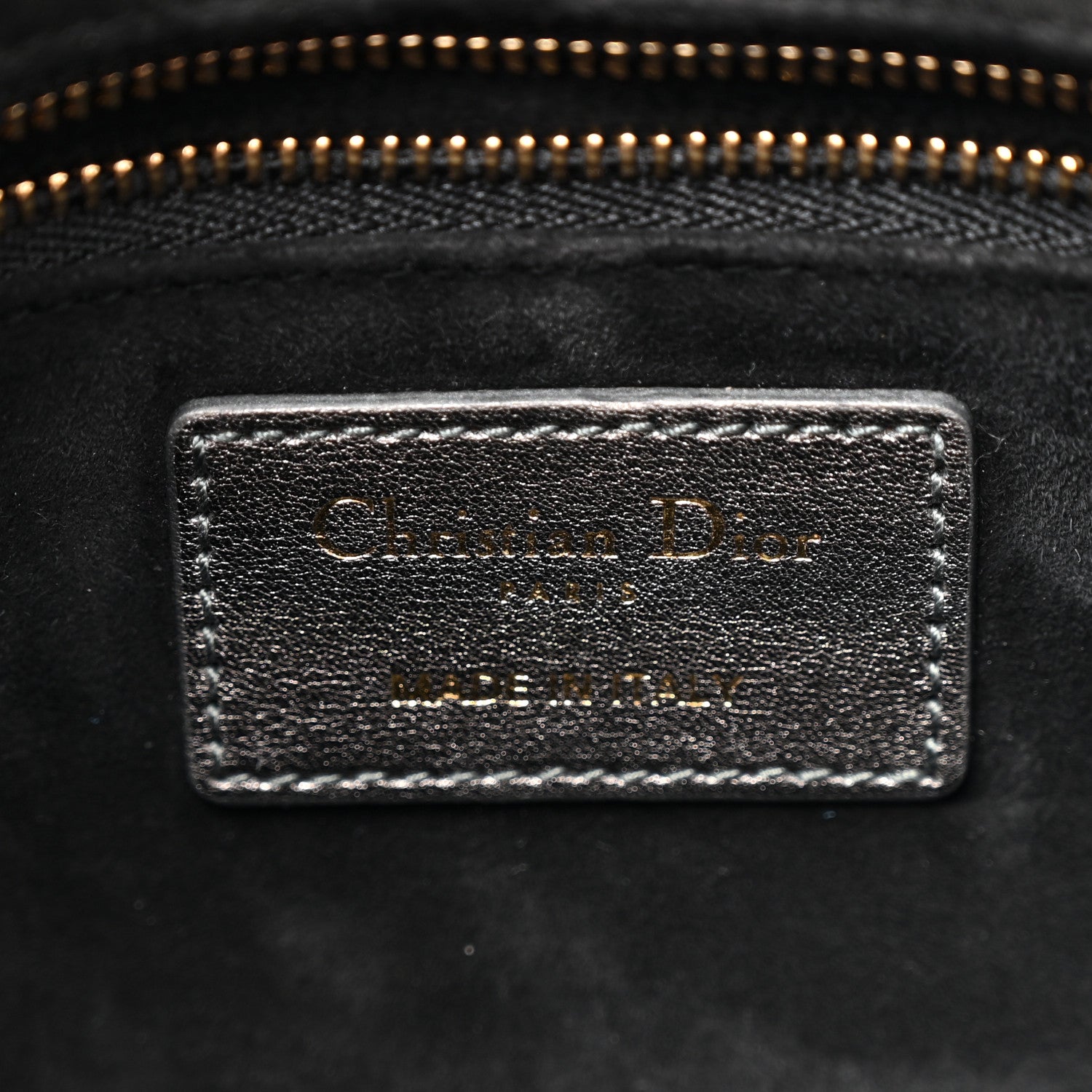 Christian Dior Metallic Lambskin Cannage Small My ABCDior Lady Dior Dark Silver 6 of 11