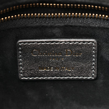Christian Dior Metallic Lambskin Cannage Small My ABCDior Lady Dior Dark Silver 6 of 11