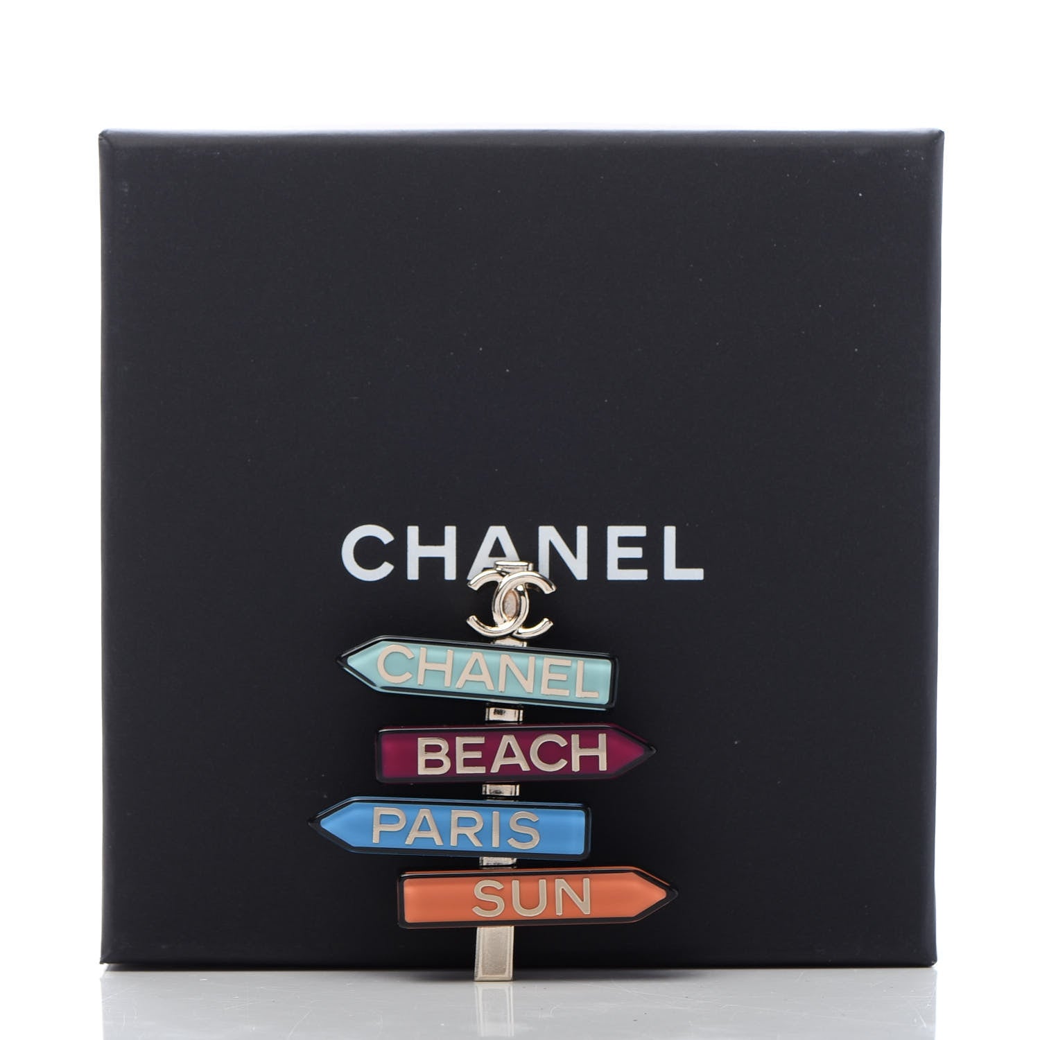 Chanel Resin Chanel By The Sea Sign Brooch Multicolor 5 of 5