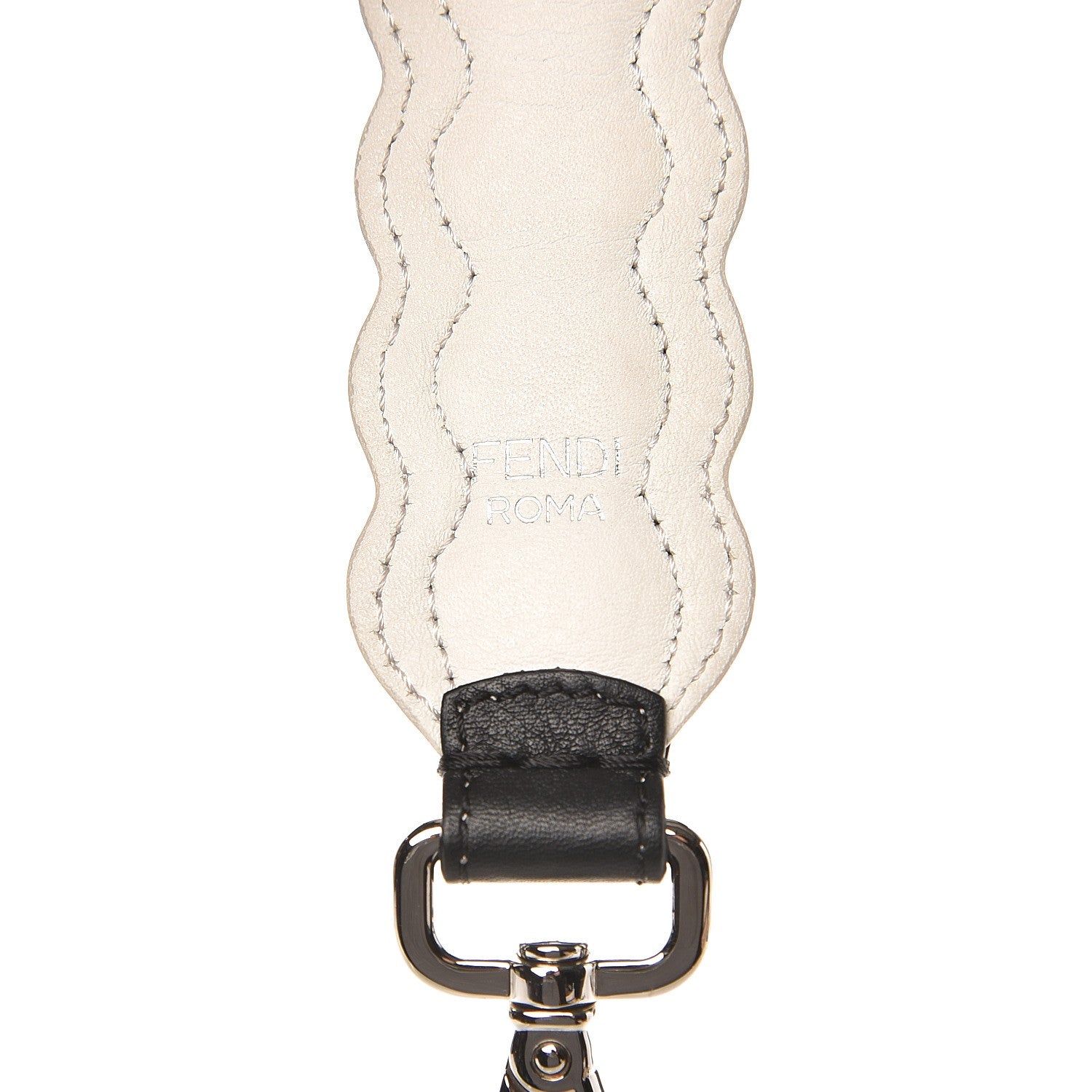 Fendi Calfskin Studded Mini Strap You Black Gold Silver 4 of 5