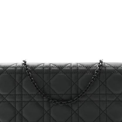Christian Dior Ultra Matte Calfskin Cannage Lady Dior Clutch Black 10 of 14