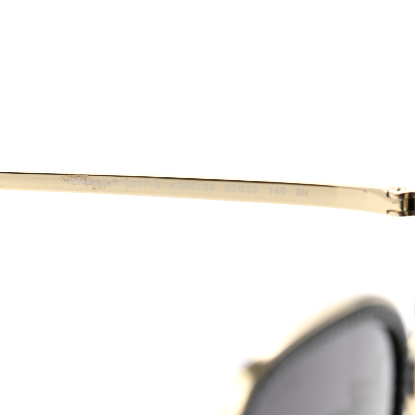 Square Frame Sequin Sunglasses 4277-B Gold Black