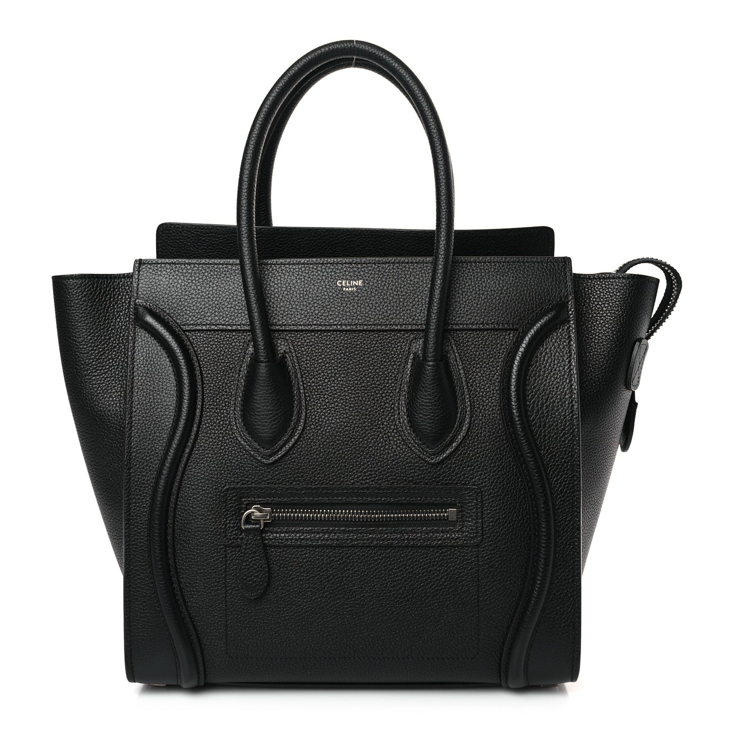 Drummed Calfskin Micro Luggage Black