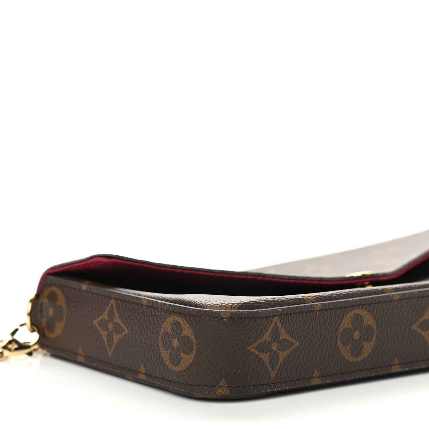 Louis Vuitton Monogram Pochette Felicie Chain Wallet Fuchsia 10 of 13
