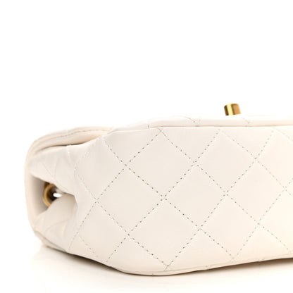 Chanel Lambskin Quilted Mini Pearl Crush Flap White 9 of 11