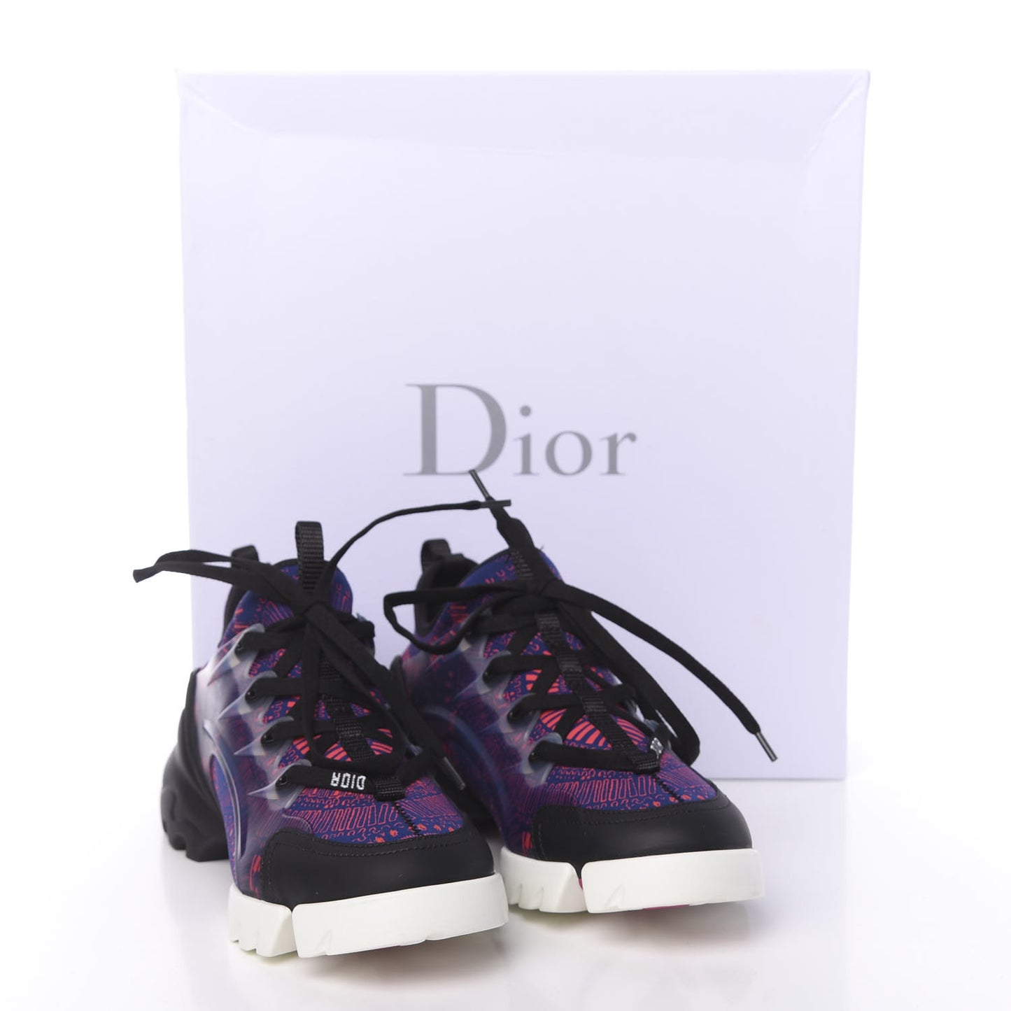 Technical Fabric Rubber Womens Fireworks D-Connect Sneakers 35 Deep Blue Pink