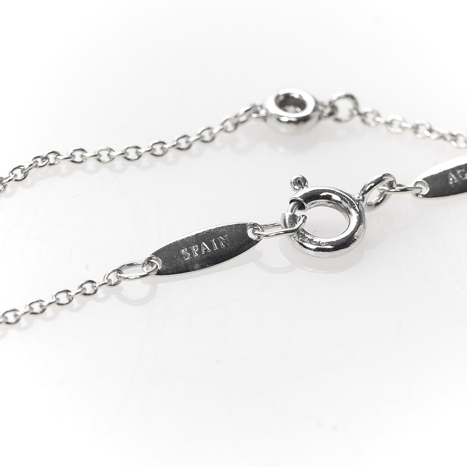 Tiffany Sterling Silver Diamond .03ct Elsa Peretti Diamonds by the Yard Bracelet 5 of 7