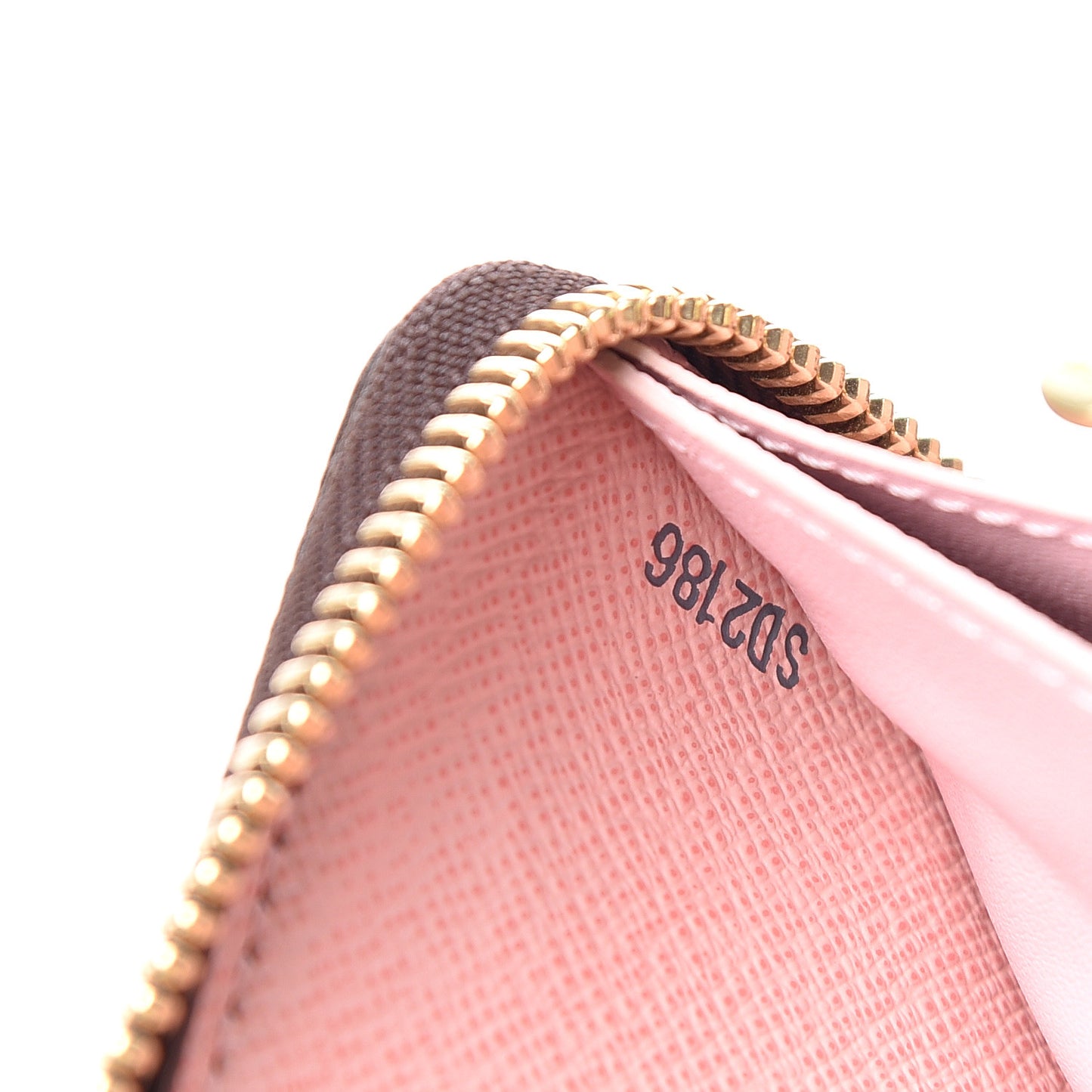 Damier Ebene Clemence Wallet Rose Ballerine