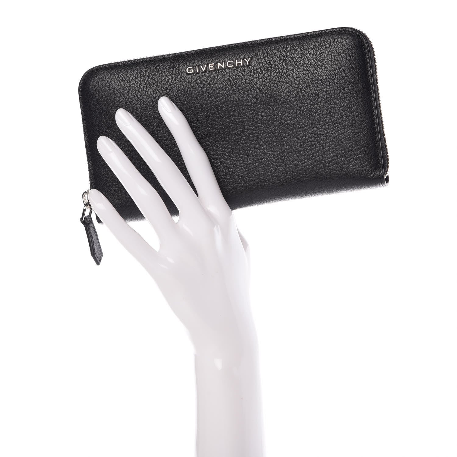 Givenchy Sugar Goatskin Pandora Zip Around Wallet Black 2 of 8