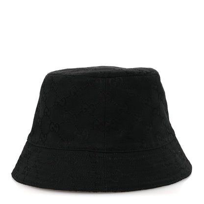 Gucci Canvas Monogram Reversible Bucket Hat L Black Beige 6 of 15