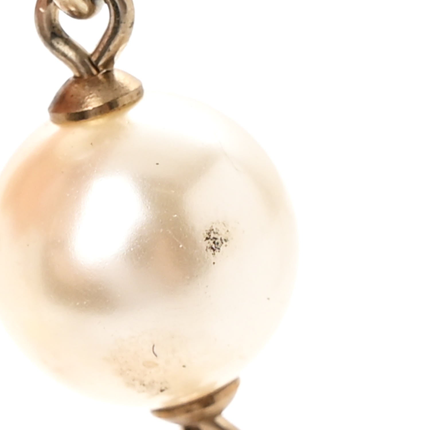 Chanel Pearl Crystal Camellia CC Long Necklace Gold 8 of 9