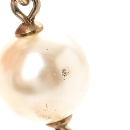 Chanel Pearl Crystal Camellia CC Long Necklace Gold 8 of 9
