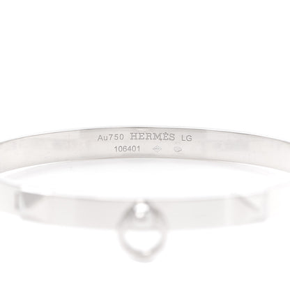 Hermes 18K White Gold PM Collier De Chien Bracelet LG 4 of 6