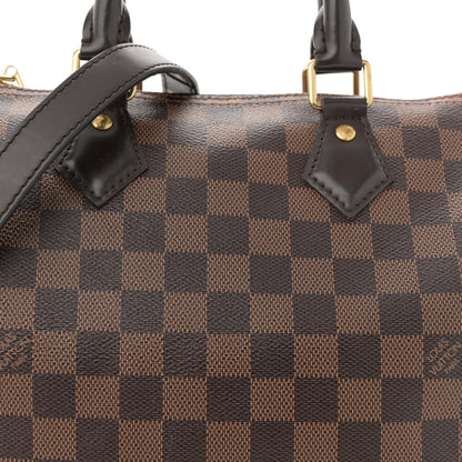 Louis Vuitton Damier Ebene Speedy Bandouliere 25 8 of 15