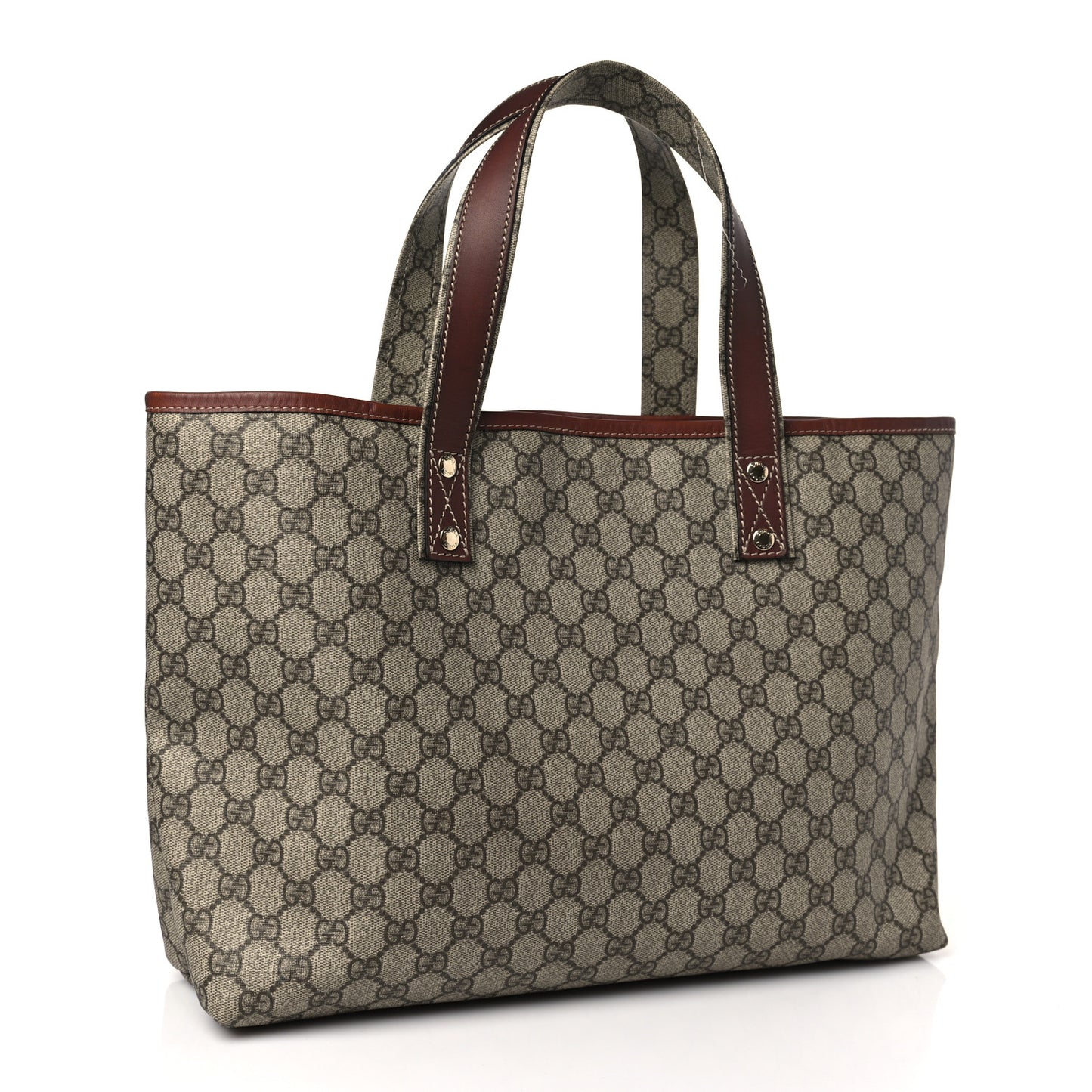 GG Plus Monogram Medium Signature Web Loop Tote Brown