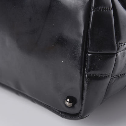 Chanel Vinyl Quilted Frozen Shopping Tote Black 12 of 12