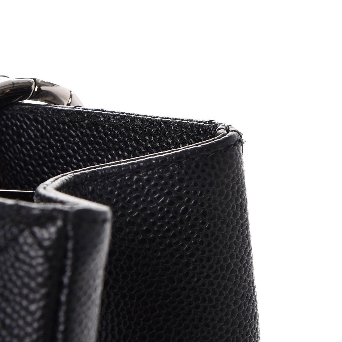 Caviar Quilted Grand Shopping Tote GST Black