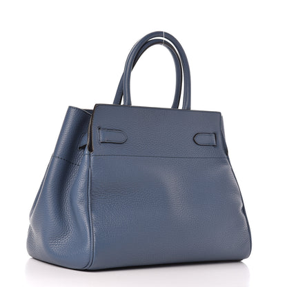 Mulberry Classic Grain Calfskin Belted Bayswater Tote Blue 3 of 10