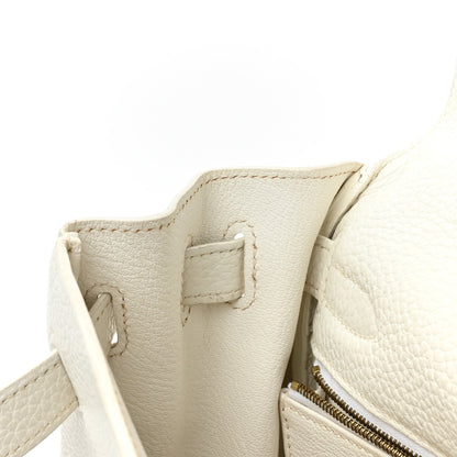 Hermes Taurillon Clemence Kelly Retourne 32 White 12 of 22