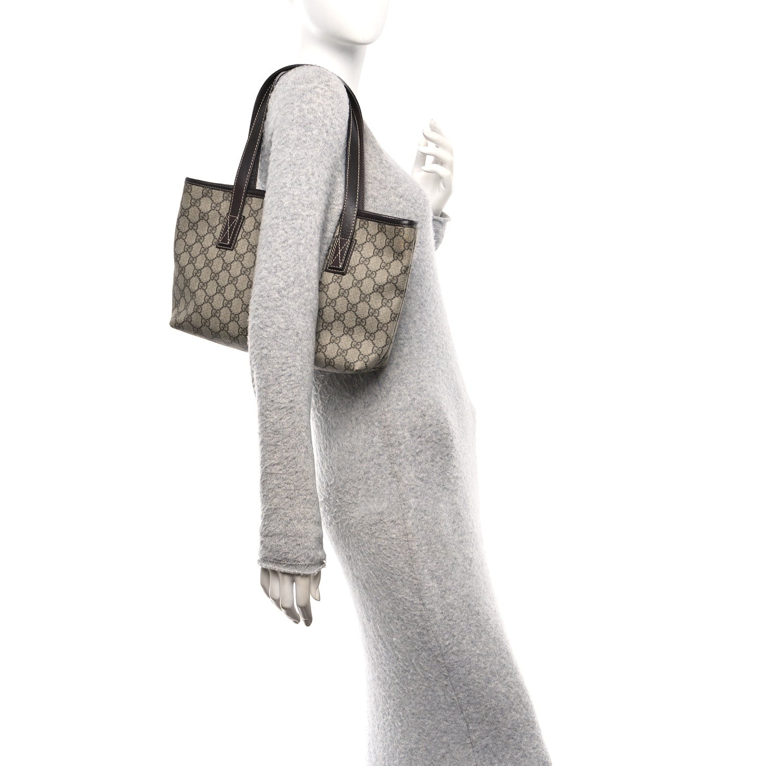Gucci GG Supreme Monogram Small Joy Tote Dark Brown 2 of 10