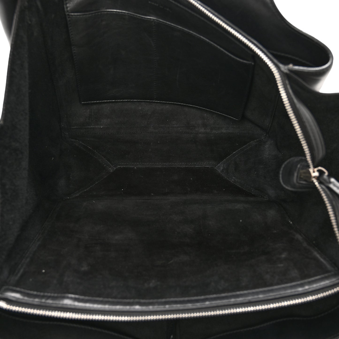 Supple Natural Calfskin Medium Tri-Fold Bag Black
