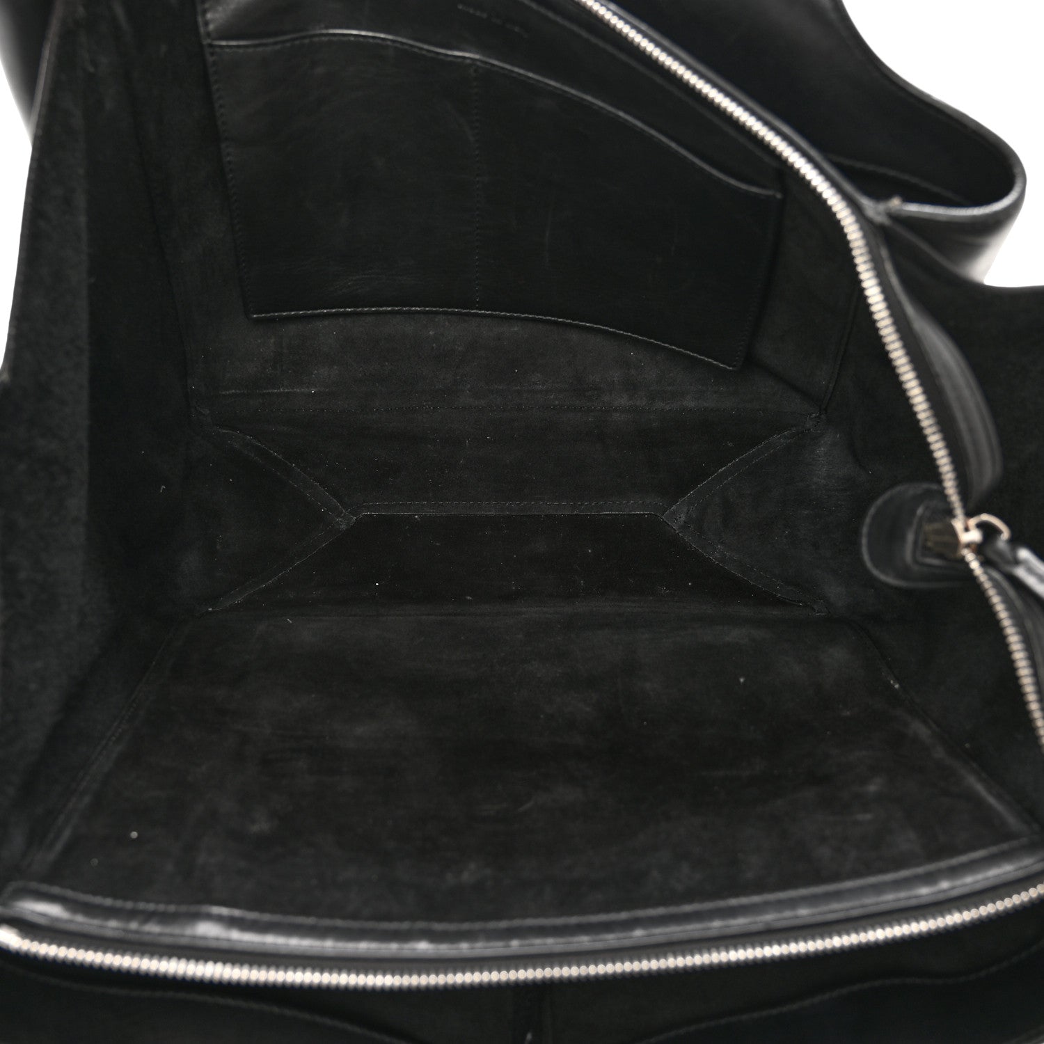 Celine Supple Natural Calfskin Medium Tri-Fold Bag Black 6 of 13