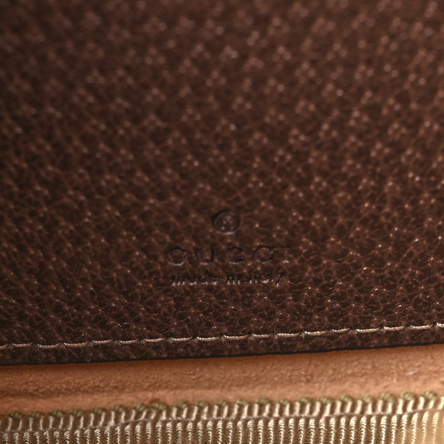 GG Supreme Monogram Ophidia Belted iPhone Case 95 38 Dark Brown
