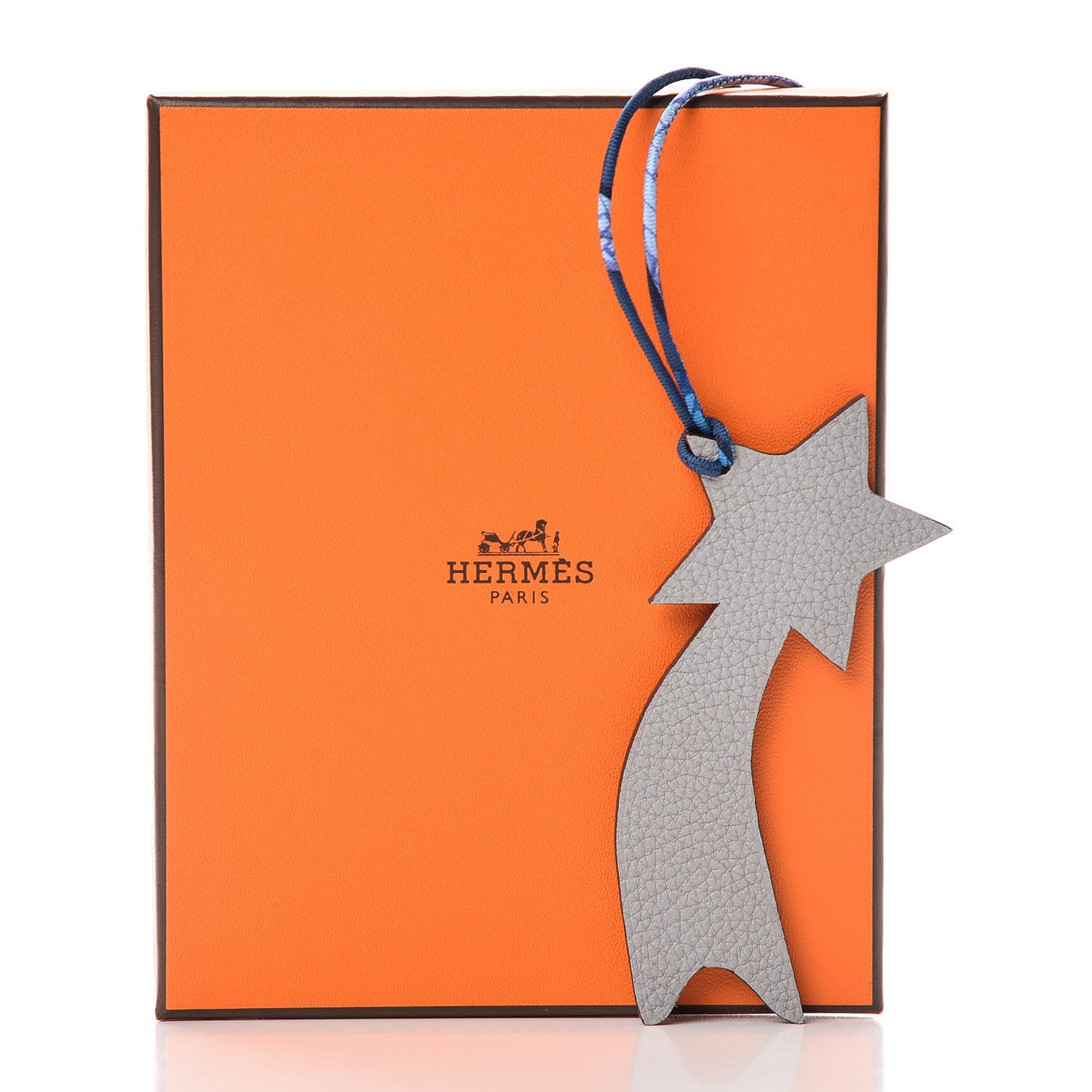 Togo Epsom Petit H Shooting Star Bag Charm Gris Mouette Bleu Zanzibar