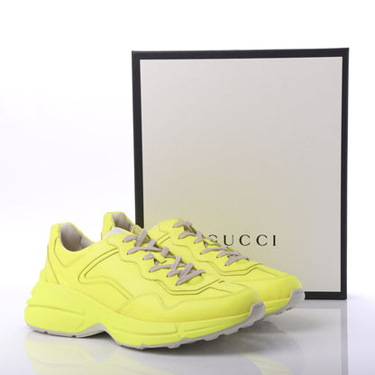 Gucci Calfskin Mens Rhyton Sneakers 12 Yellow Fluo 9 of 9