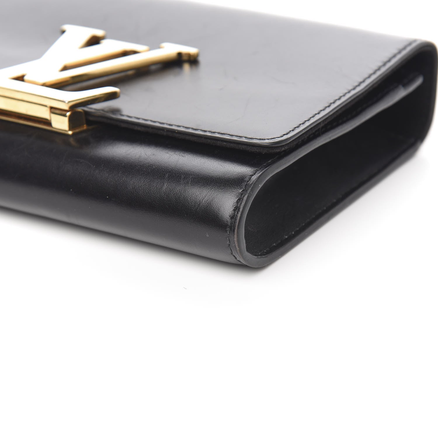 Louis Vuitton Calfskin Chain Louise MM Black 10 of 11